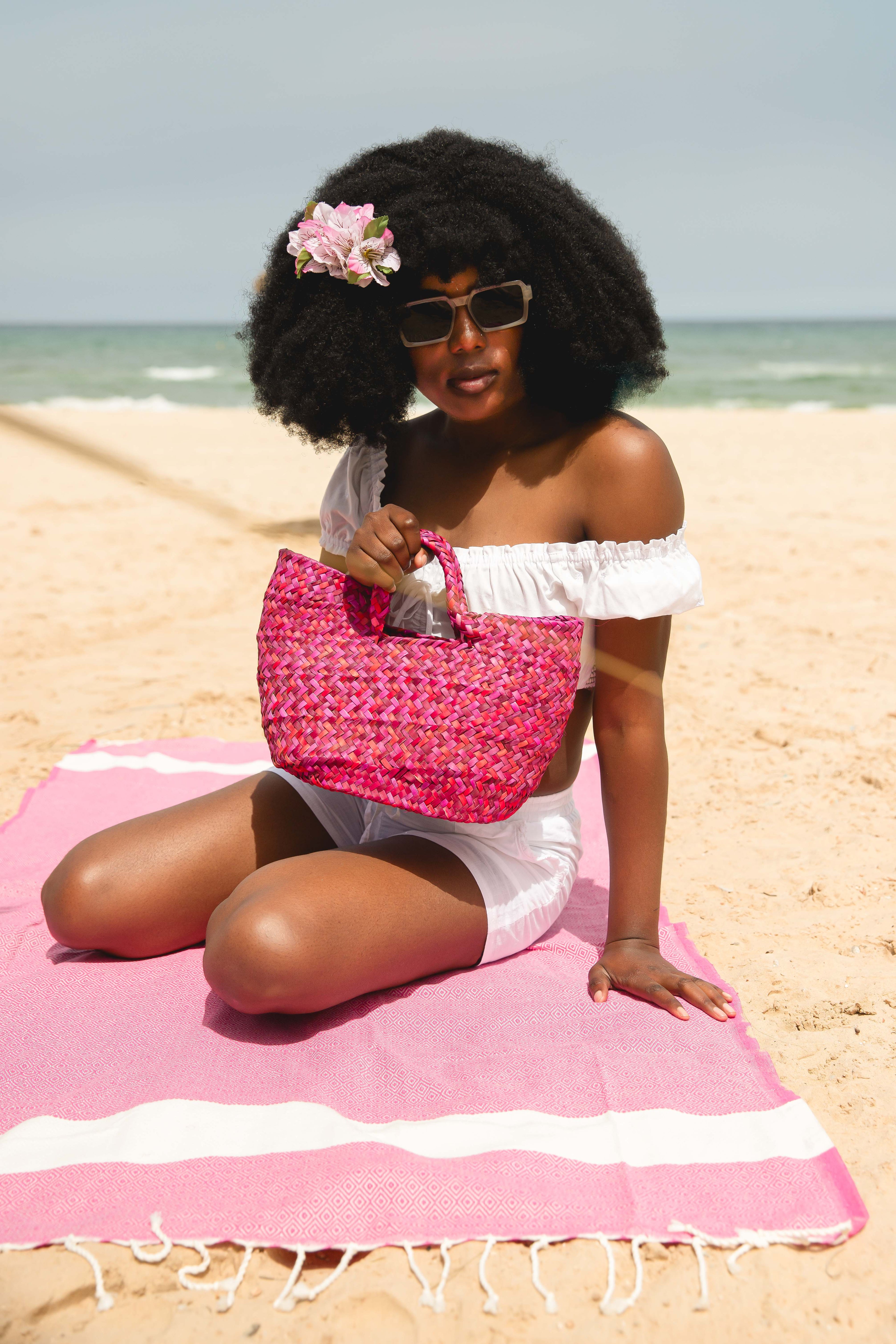 Woven Basket Bag - Sidi Bou | Warm Colours