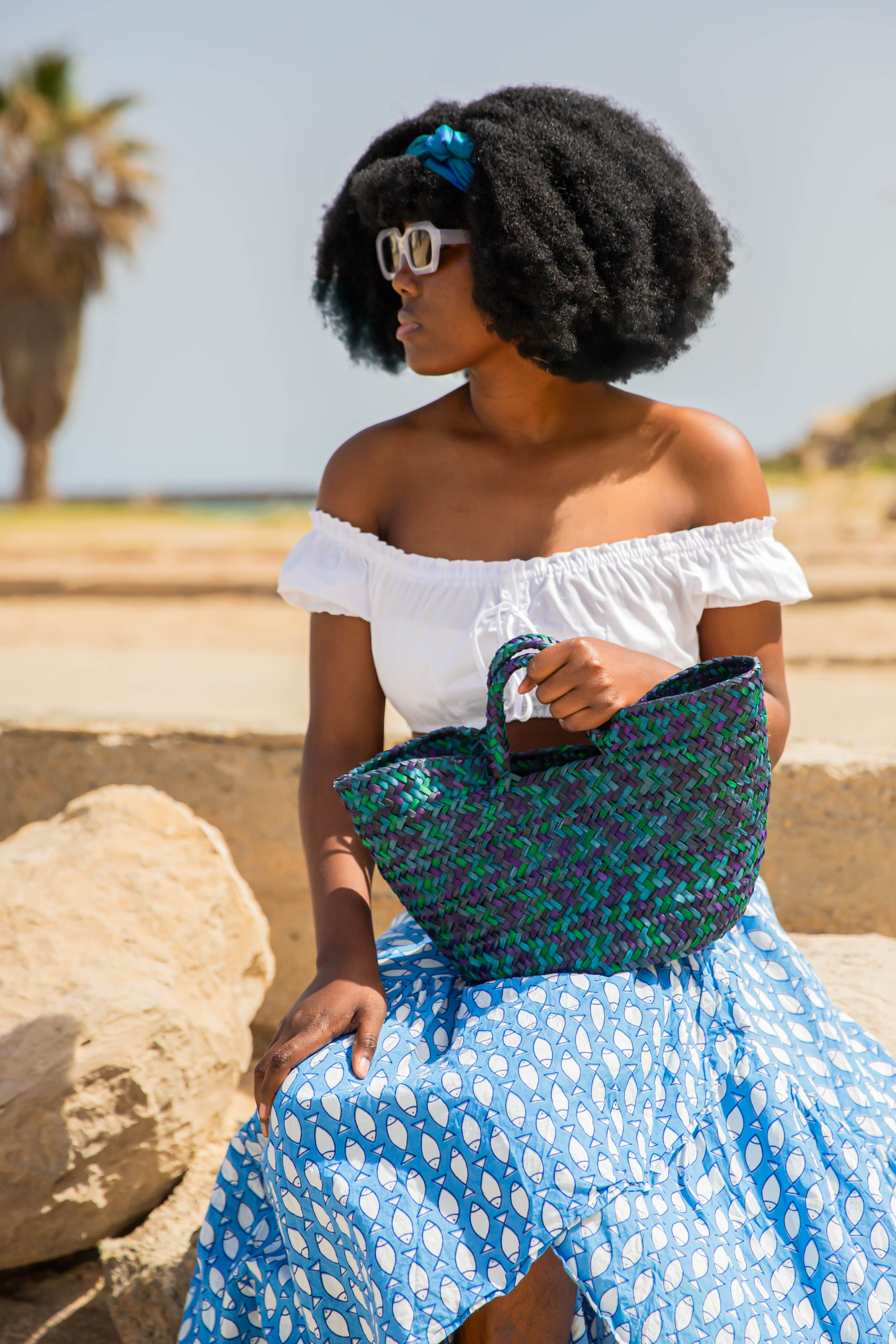 Woven Basket Bag - Sidibou | Cool Colours