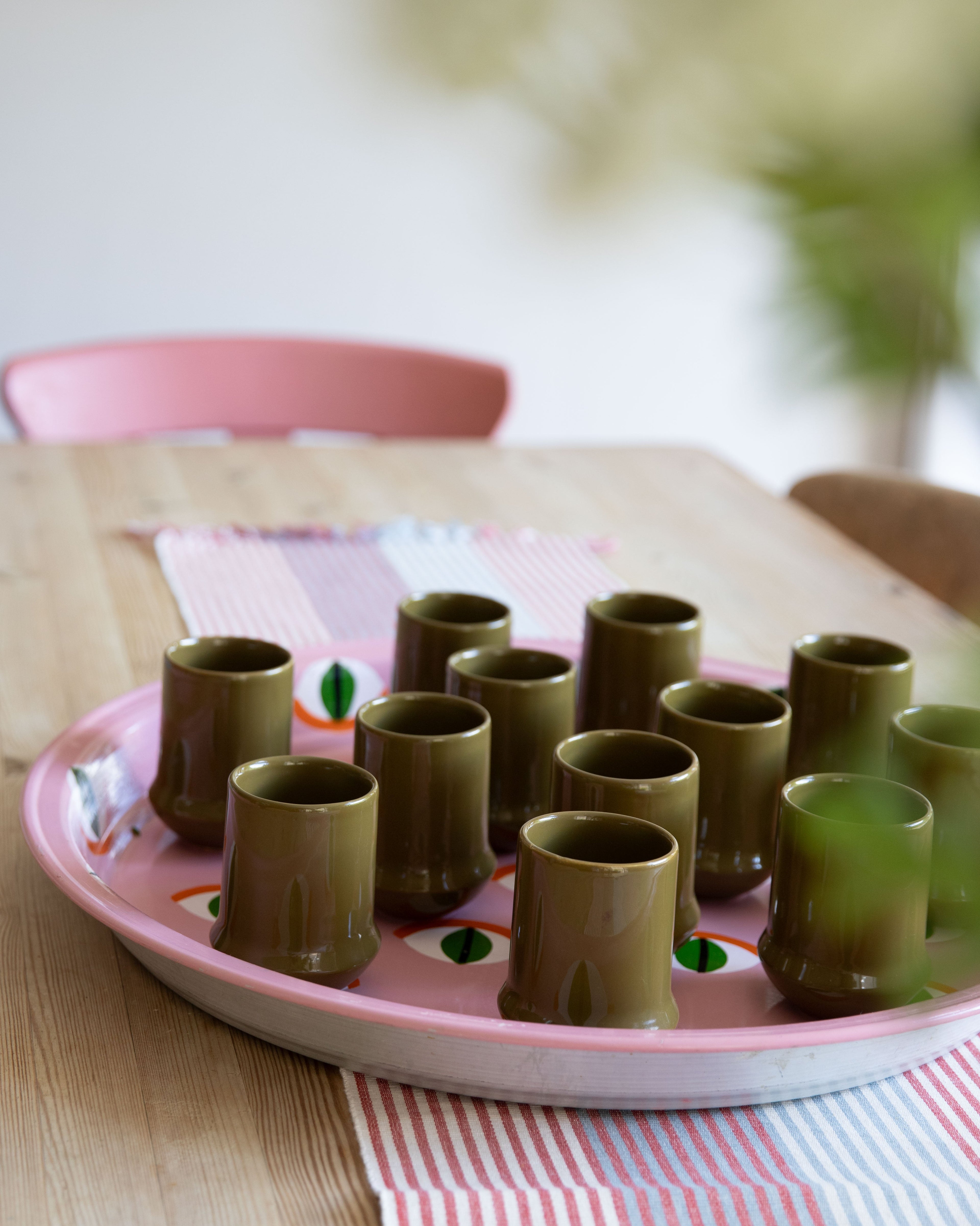 Ceramic Jug & Mug Set | Olive