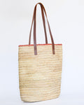 Hammamet Tote Bag | Camel Leather Straps - Orange
