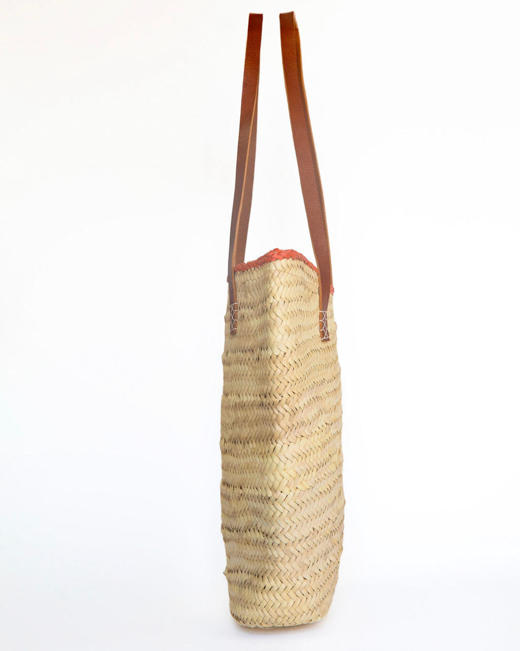 Hammamet Tote Bag | Camel Leather Straps - Orange