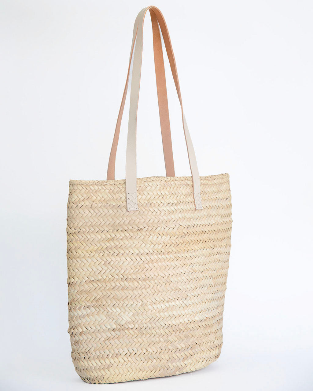 Hammamet Tote Bag | White Leather Straps